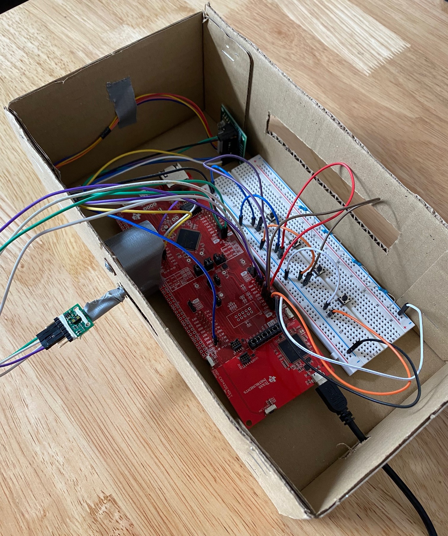 Spacial mapping device using time of flight sensor and microcontroller